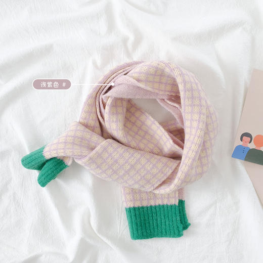 【柔软保暖，男女通用，儿童可爱款式更是萌翻天】1-12岁针织公主围脖保暖潮款 男女围巾宝宝秋冬围脖 围脖儿童可爱女童围巾-QQ 商品图6