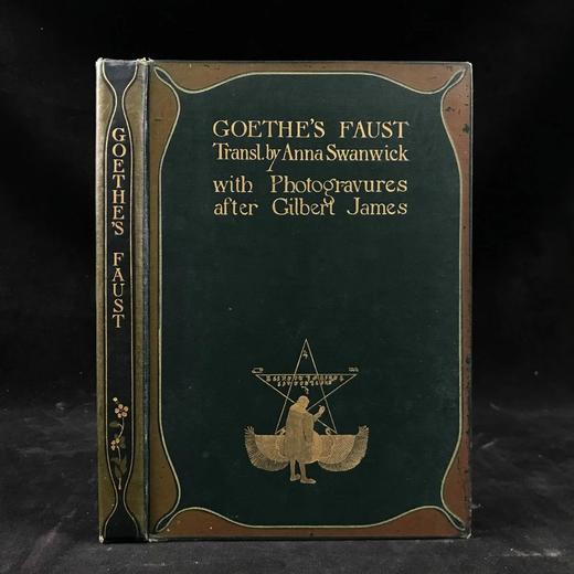 1906年 歌德《浮士德》 吉尔伯特詹姆斯8幅插图 漆布精装32开 商品图0