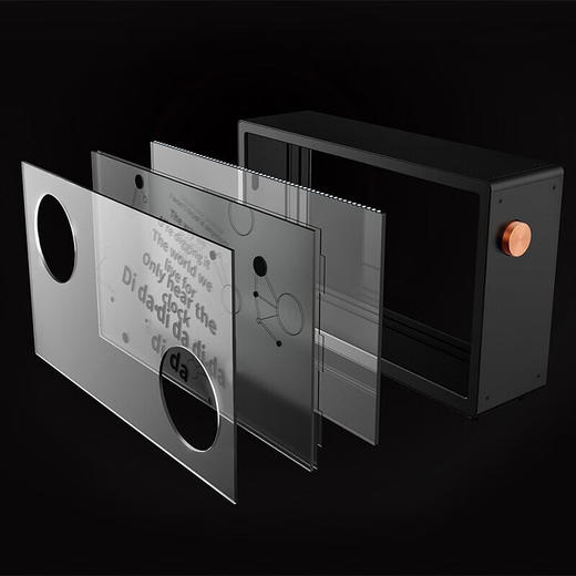 MORRORART 悬浮歌词透明可视化字幕弹幕透明无线蓝牙音箱重低音桌面音响hifi扩音器 黑色ZB 商品图5