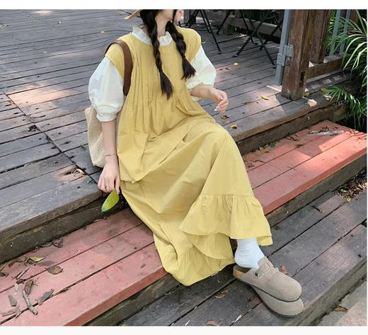 裁缝学苑AQ368森系泡泡袖木耳边衬衫纸样马甲半身裙套装服装打板图纸 商品图1