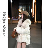 BeQueenStory【挪威初雪】气质保暖狐狸毛领冬季短款鹅绒服 商品缩略图3