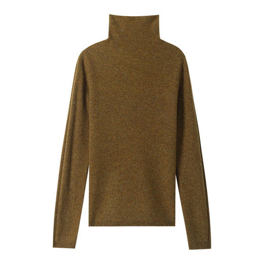 CC 3032软糯慵懒风宽松毛衣堆堆领亮丝羊毛衫针织衫 商品图4