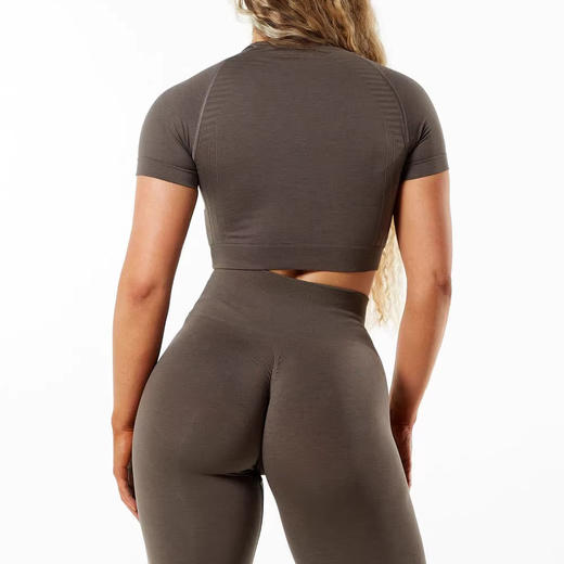 跃牌【菲凡系列】提臀无缝瑜伽裤女紧身速干健身裤外穿跑步运动瑜伽服K011 商品图4