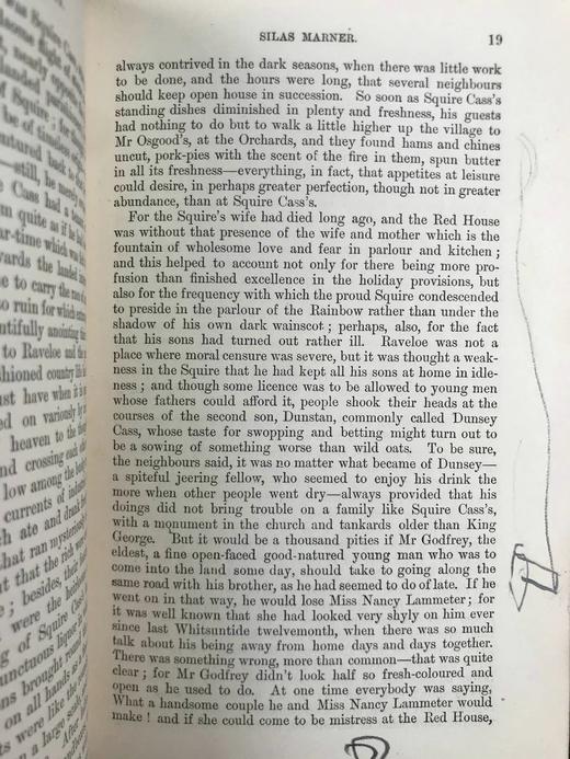 工坊特装本！约19世纪后期 乔治·艾略特《织工马南》 2幅插图 全真皮精装36开 商品图5