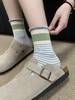 <曾小咸推荐> 卷边条纹ins风无骨堆堆袜 商品缩略图2