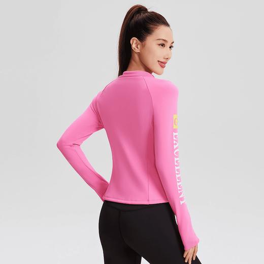 【爆款】秋冬新款时尚印花运动外套女加绒保暖修身显瘦户外跑步服 商品图4