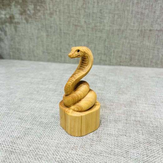 灵蛇印章°黄杨木摆件 商品图0