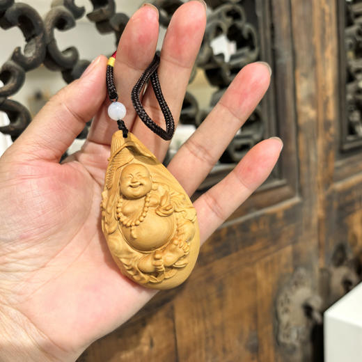 金玉满堂弥勒°黄杨挂件/把件 商品图0