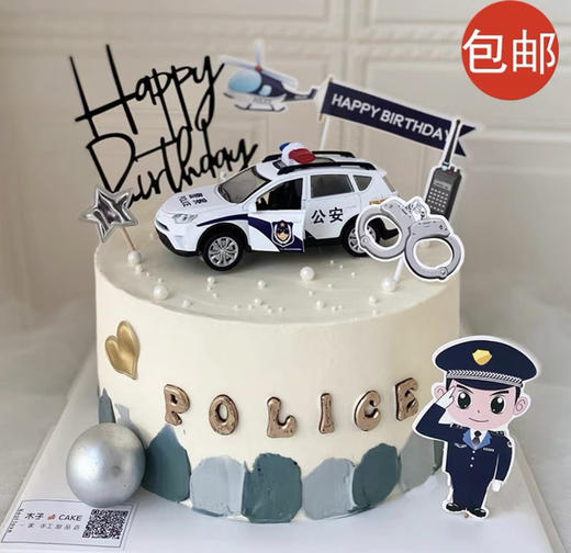 公安警车六寸 商品图0