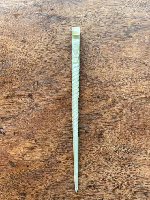 白玉龙首钮弦纹发簪，顺丰包邮 商品图12