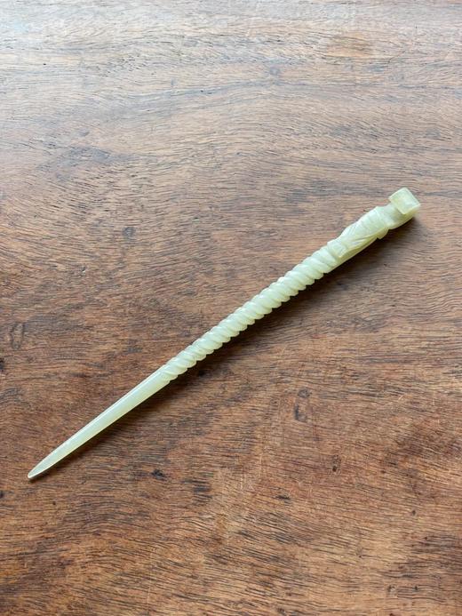 白玉龙首钮弦纹发簪，顺丰包邮 商品图4