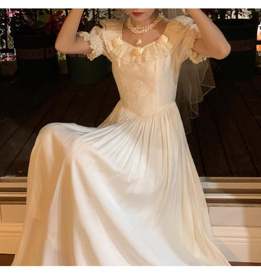 裁缝学苑AS351法式复古宫延风劳拉裙收腰连衣裙纸样女装裙子打板 商品图5