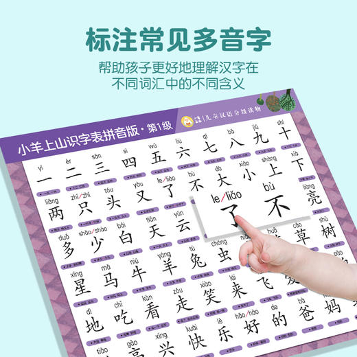 【青葫芦】小羊上山分级识字表拼音版 第1~6级 商品图5