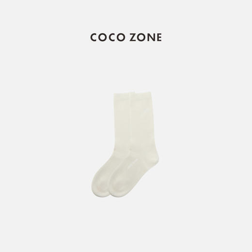COCO ZONE 【三双】简约纯色透气女士中筒袜CC2C2232 商品图2