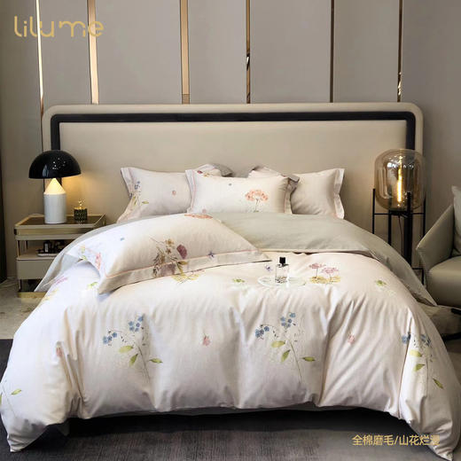 利路米秋冬新款纯棉暖绒磨毛四件套山花烂漫 商品图0