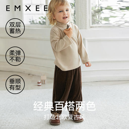 【宝宝服饰】嫚熙婴童裤子灯芯绒男宝宝萝卜裤秋冬季加厚保暖摇粒绒儿童长裤子 商品图5