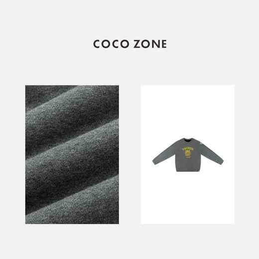 COCO ZONE 美式字母印花长袖卫衣时尚圆领上衣CC1C2236 商品图2