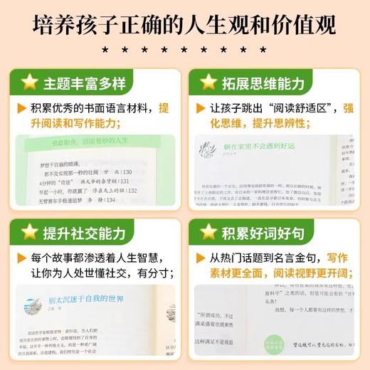意林小励志全4册 中小学生精选作文素材 青少年成长奋斗故事文集 商品图3