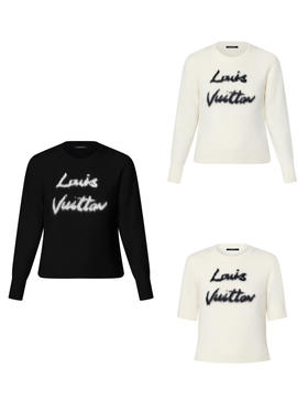 L-S 字母拉绒针织衫