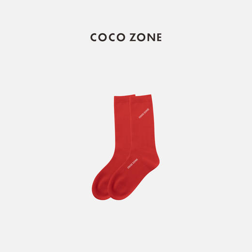 COCO ZONE 【三双】简约纯色透气女士中筒袜CC2C2232 商品图3