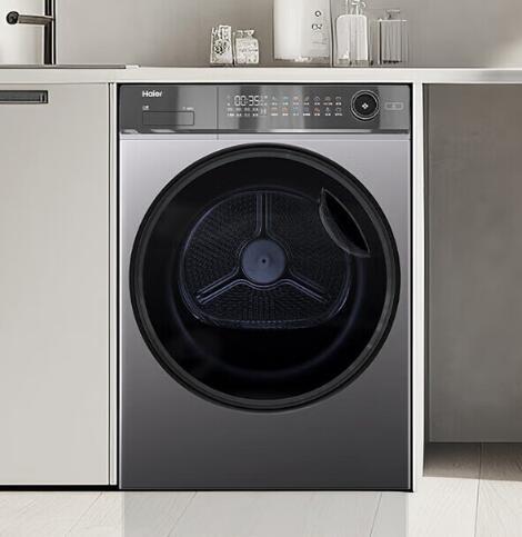 海尔(252177)海尔超薄嵌入518烘干机10公斤双擎热泵干衣机 空气洗羊毛烘除菌祛螨4层过虑大容量滚筒全自动烘干衣机 双擎热泵+1.1正反转+双变频HGS100518 商品图0