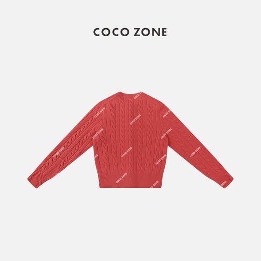 COCO ZONE“编织温柔”毛衫绞花纹理气质针织开衫23C30353 商品图1
