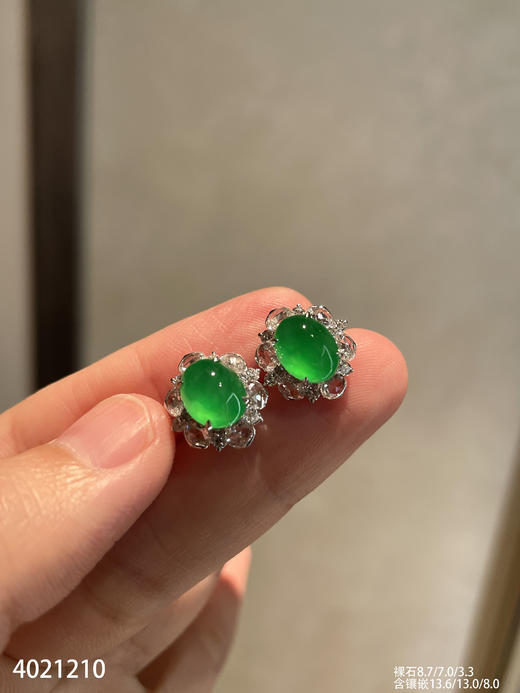 4021210，蛋面耳钉。具体价格微信咨询 商品图0