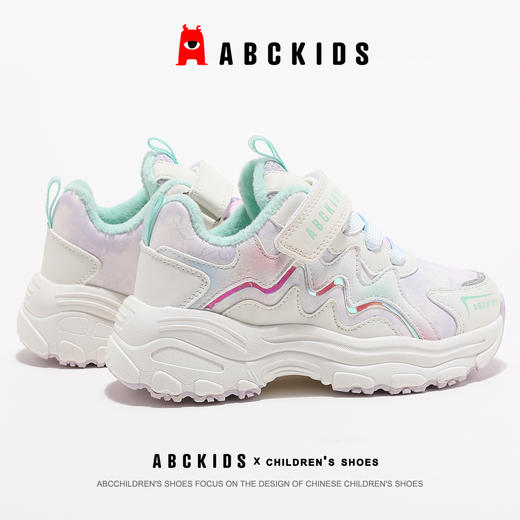 abckids童鞋女童棉鞋2024冬季新款女孩跑鞋儿童保暖二棉运动鞋子 商品图6