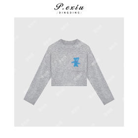 潘依绣丁丁宠粉福利韩系减龄马-海-长袖针织衫Q33910