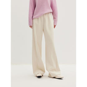 棉仓356618009-初棉重磅醋酸羊毛直筒裤女 25秋冬加厚糯米裤显瘦休闲裤