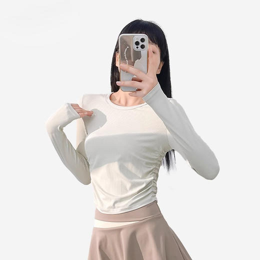 跃牌【瑜堂系列】秋季新款修身瑜伽上衣透气显瘦收腰瑜伽服长袖JYTC010 商品图0