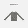 COCO ZONE 条纹撞色圆领针织衫时尚开领上衣CC1D2352 商品缩略图1