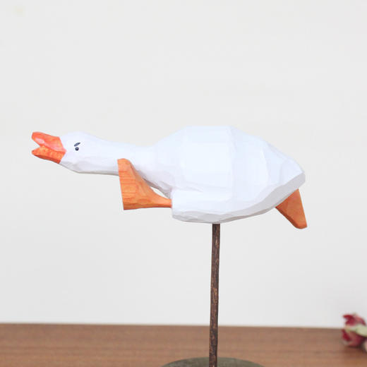 木雕<飞奔冲鸭> 商品图2