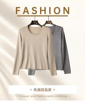 女装24秋冬新品带钻领长袖上衣2217-6357805
