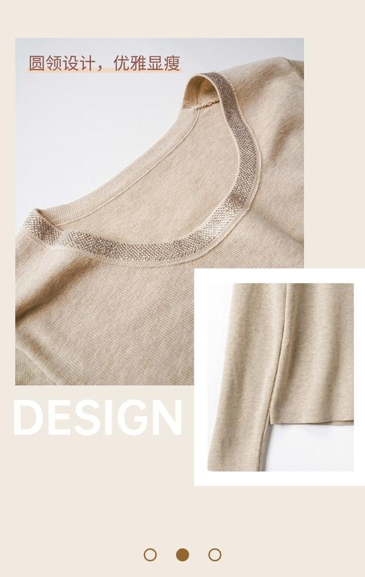 女装24秋冬新品带钻领长袖上衣2217-6357805 商品图2