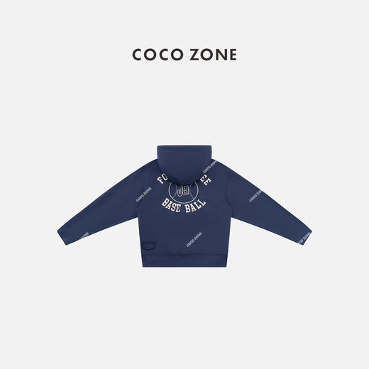 COCO ZONE 简约通勤风连帽外套纯色拉链上衣CC1D2349 商品图1