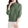 CC-103-1675半高领毛衣女秋冬2024新款麻花宽松短款针织内搭打底衫上衣 商品缩略图4