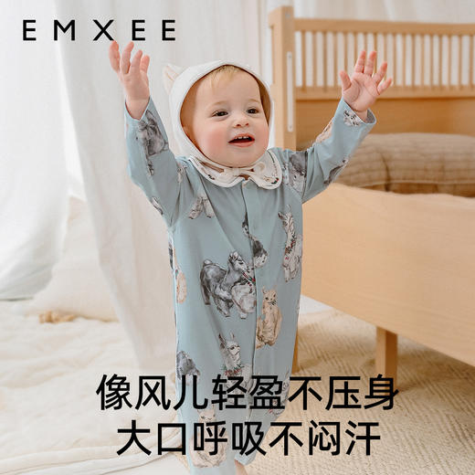 【宝宝服饰】嫚熙牛油果丝柔棉婴儿连体衣纯棉宝宝哈衣新生儿衣服爬服初秋冬季 商品图5