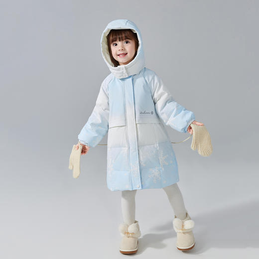 笛莎Deesha女童羽绒服2024冬季新款中长款羽绒服 商品图2