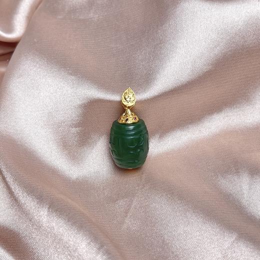 S925碧玉吊坠-桃心扣27*13#9A4 商品图0