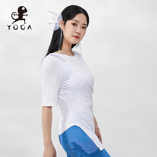 壁虎瑜伽【2410SY297】亲肤宽松短袖T恤（无胸垫）【5天发货】 商品图5