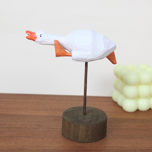 木雕<飞奔冲鸭> 商品图0