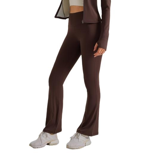 跃牌【瑜堂系列】欧码蜜桃喇叭裸感高腰紧身显瘦运动健身高弹瑜伽裤OMMK002 商品图4