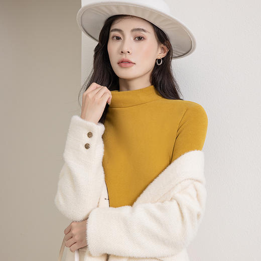 【唯美冬日，温暖如你】柔软保暖，贴心设计，百搭新款打底衫女，细节精致入微。双倍暖，多色可选，让你随时洋气又时髦！ 商品图7