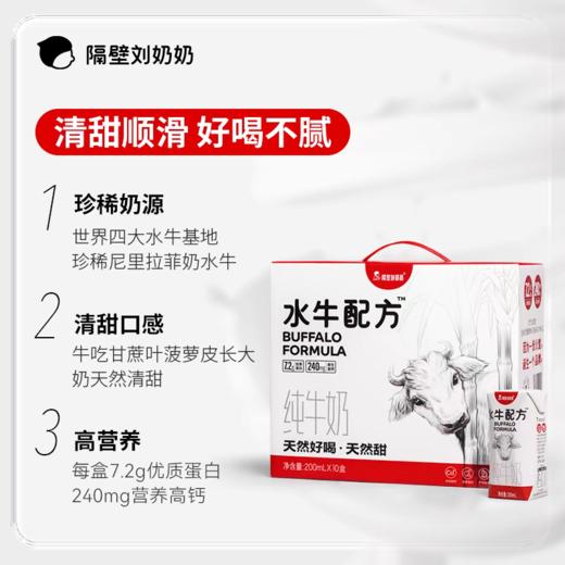 隔壁刘奶奶水牛配方纯牛奶200ml*10盒 商品图1