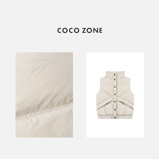 COCO ZONE 90鹅绒立领羽绒服简约保暖无袖上衣CC2C2127 商品图2