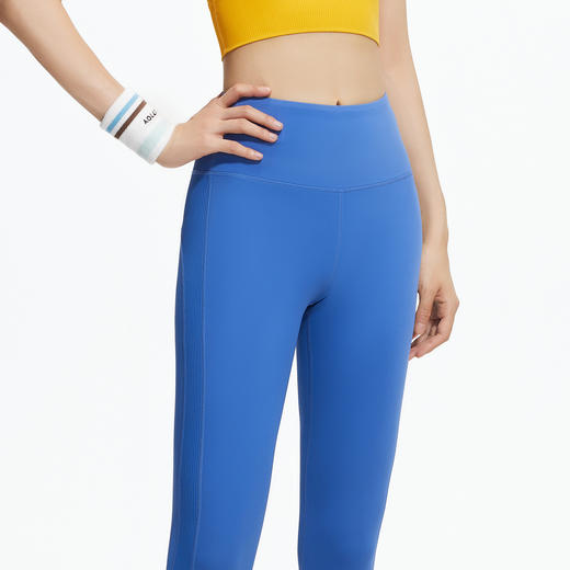 跃牌【瑜堂系列】条纹拼接瑜伽裤夏季透气高腰提臀紧身收腹跑步运动健身长裤JYMK095 商品图1