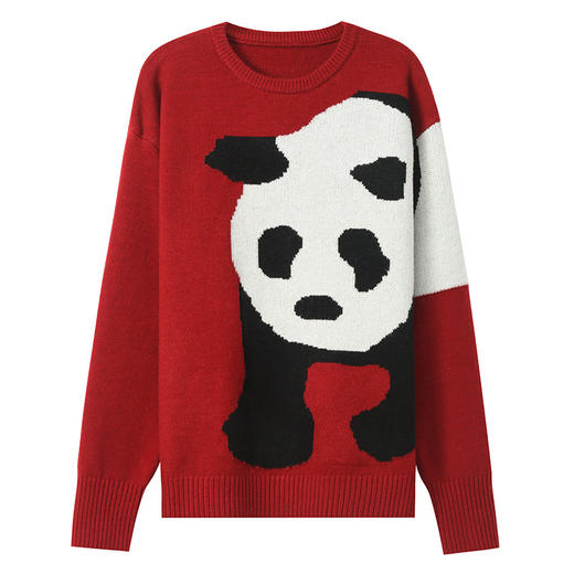 CC-103-6116卡通圆领针织打底衫女春秋新款洋气内搭宽松显瘦气质长袖T恤上衣 商品图4