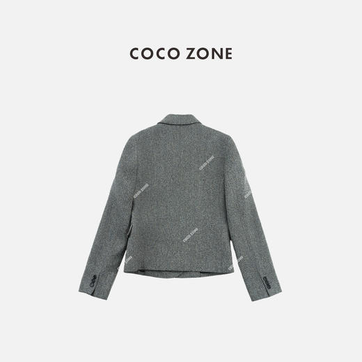 COCO ZONE 时尚翻领双排扣外套百搭长袖上衣CC2D2378 商品图1