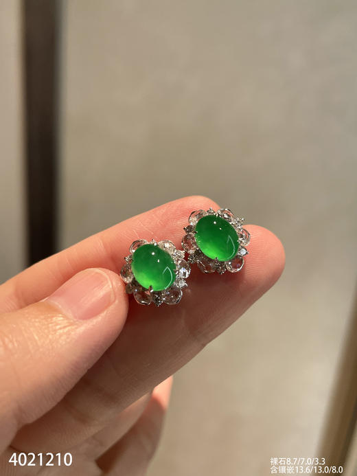 4021210，蛋面耳钉。具体价格微信咨询 商品图1